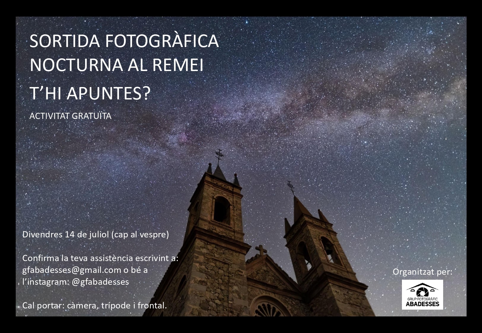 Cartell sortida nocturna mi
 n